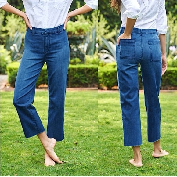 Frank & Eileen Kinsale Wide Leg Crop Trouser Jeans Performance Stretch 1977